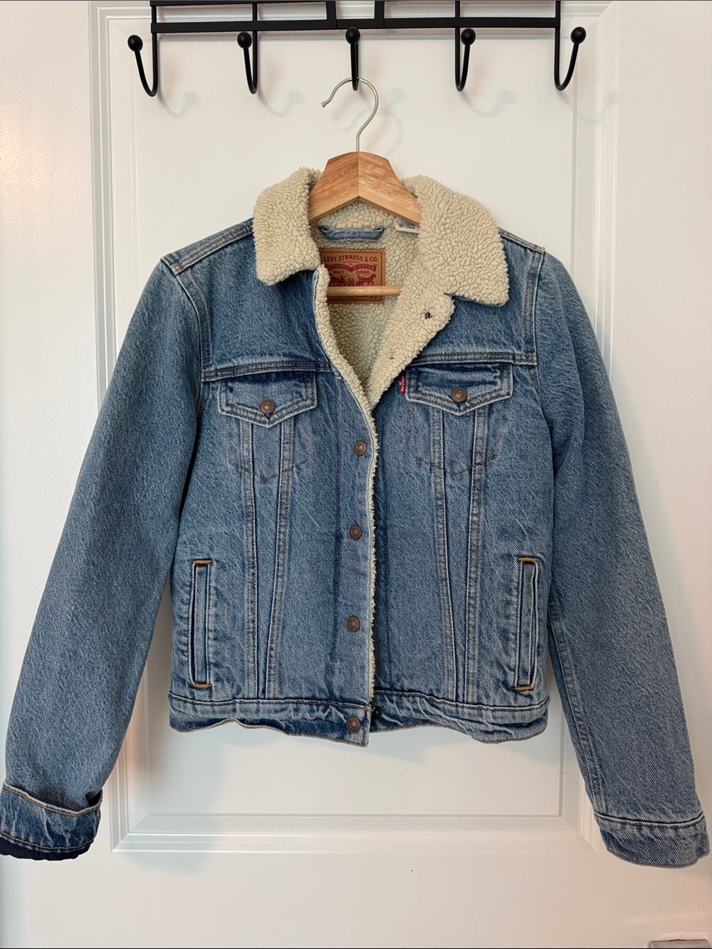 Levi's Light Blue Denim Sherpa-Lined Jacket